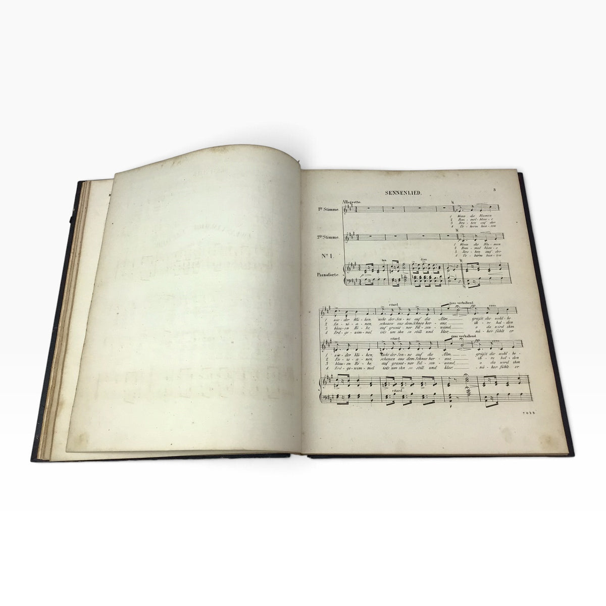 Antique 1800s German Sammelband Opera & Vocal Duets Piano Accompaniment Music Book