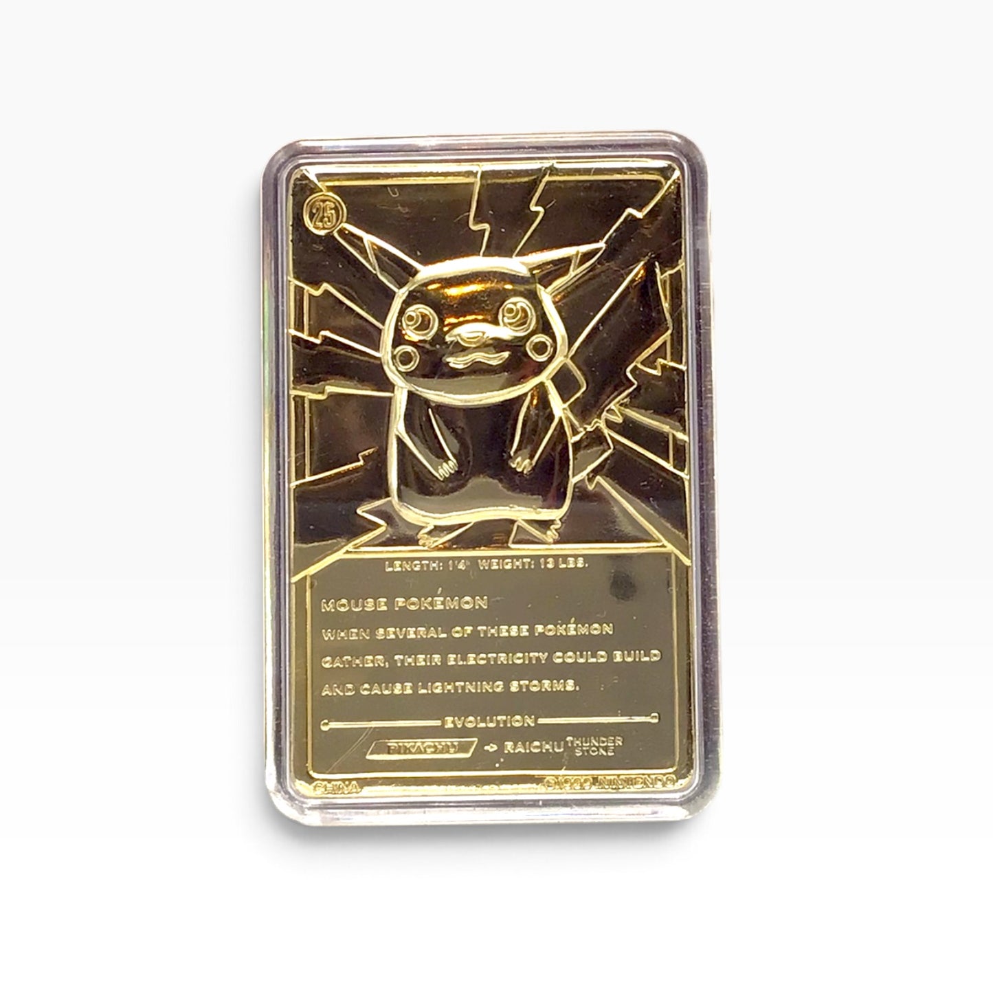 Pokémon - Limited Edition 23K Gold-Plated Trading Card | Pikachu (#25)