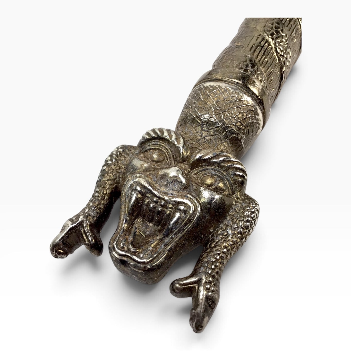 Demon Head Snake Handle Medieval Warrior Vintage 40" Sword – Fantasy Gothic Display