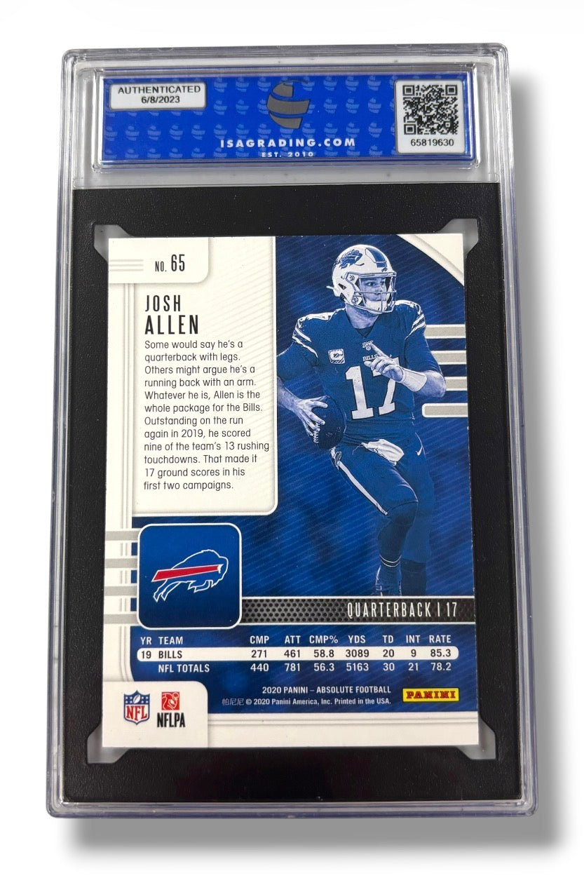 2020 Panini Absolute #65 Red Josh Allen ISA 9 Mint - 65819630