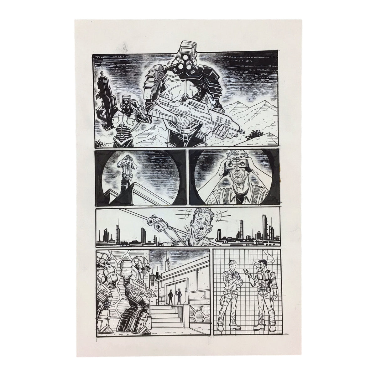 Original Art Comic Book Draft Page - Series & Artist Unknown
