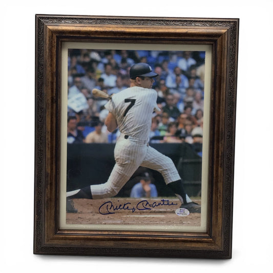 Framed Mickey Mantle Signed Photo