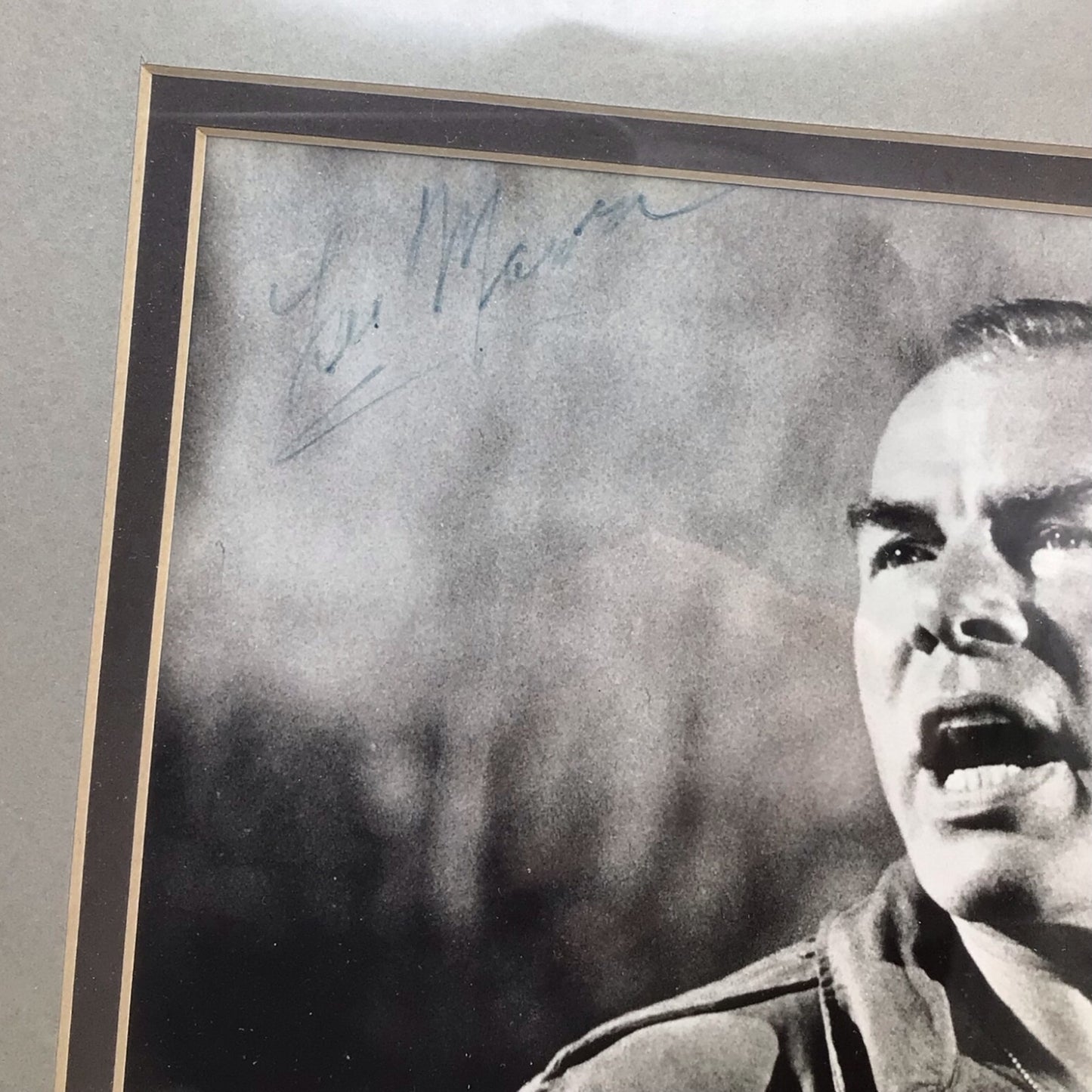 Framed Dirty Dozen Lee Marvin Signed Photo