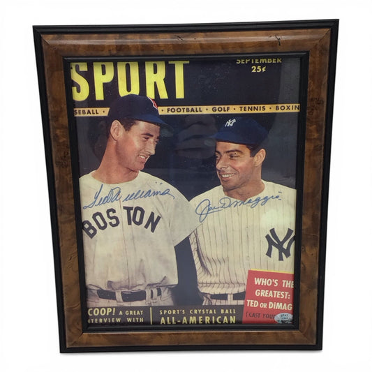 Framed Joe DiMaggio & Ted Williams Signed Photo