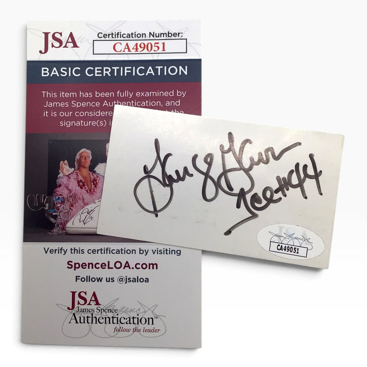 George Gervin San Antonio Spurs Upper Deck Cards with Signed Business Card & JSA