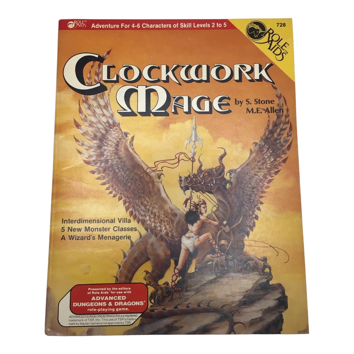 Advanced Dungeons & Dragons Role Aids Clockwork Mage (1985)