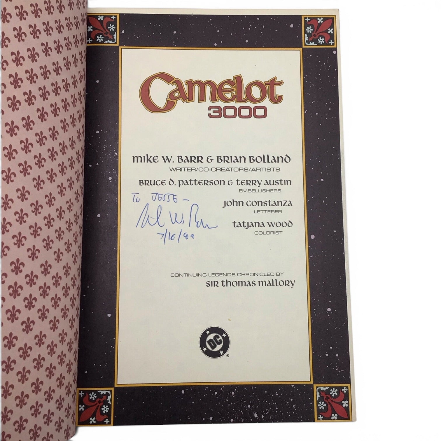 DC Camelot 3000 Graphic Novel - Signed