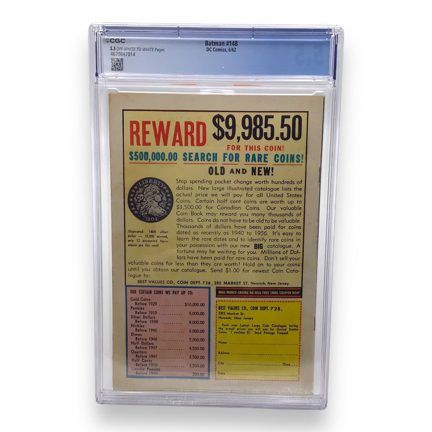 DC Comics Batman #148 - CGC Graded 5.5