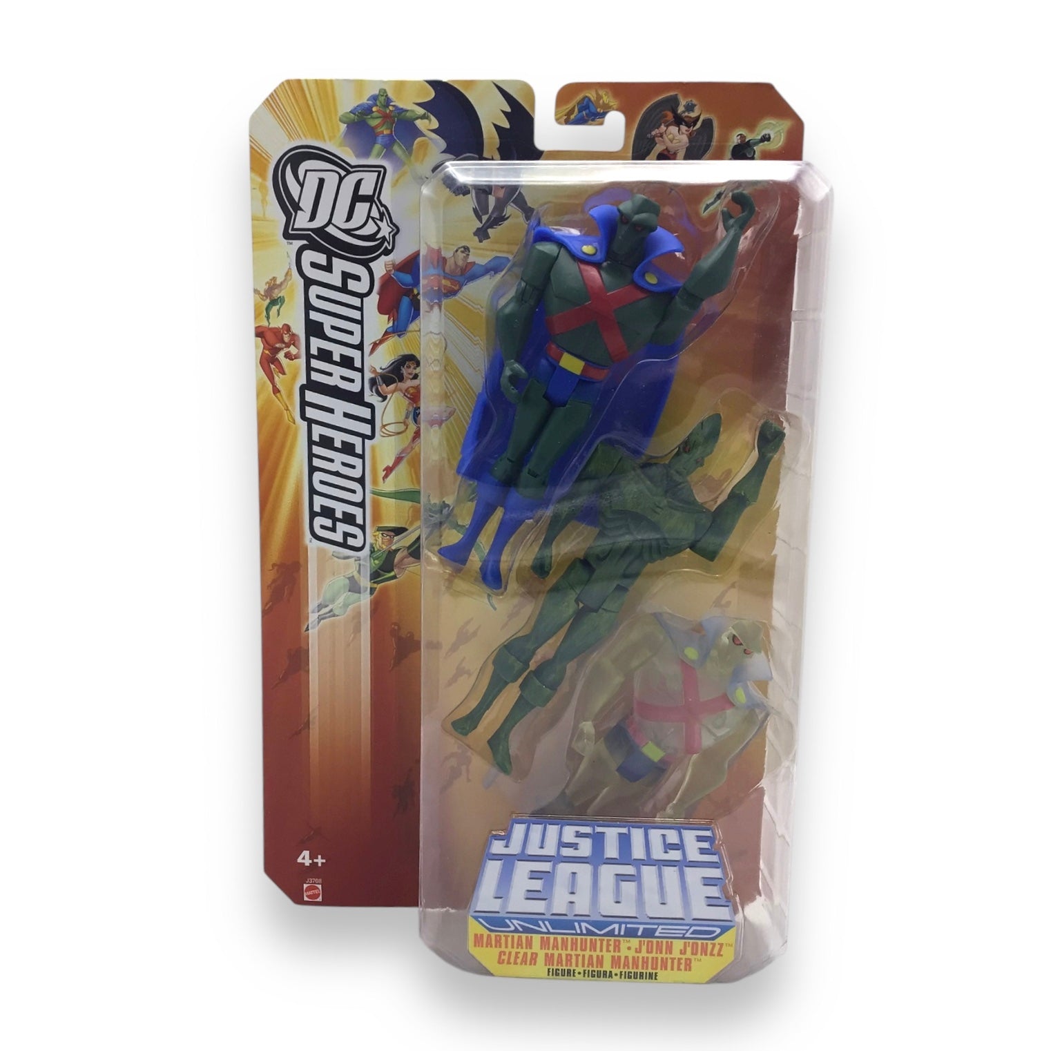 DC Superheroes Pack Martian Manhunter J'onn J'onzz Clear Version Mattel 2005 NIB