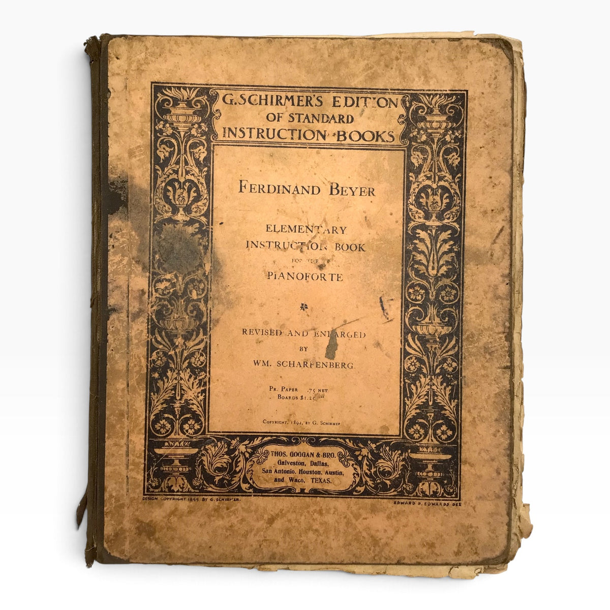 Ferdinand Beyer Elementary Instruction Book for the Pianoforte – G. Schirmer 1899