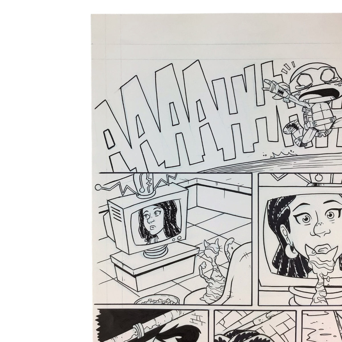 Original Art Comic TMNT New Animated Adventures #10 by Chad Thomas