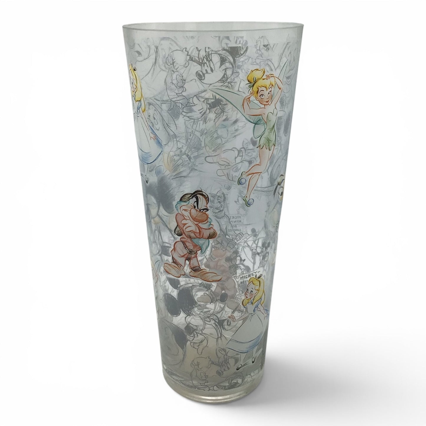 Disney Store Vase w/ Sketch Design - Donald Duck, Alice, Tinkerbell, etc
