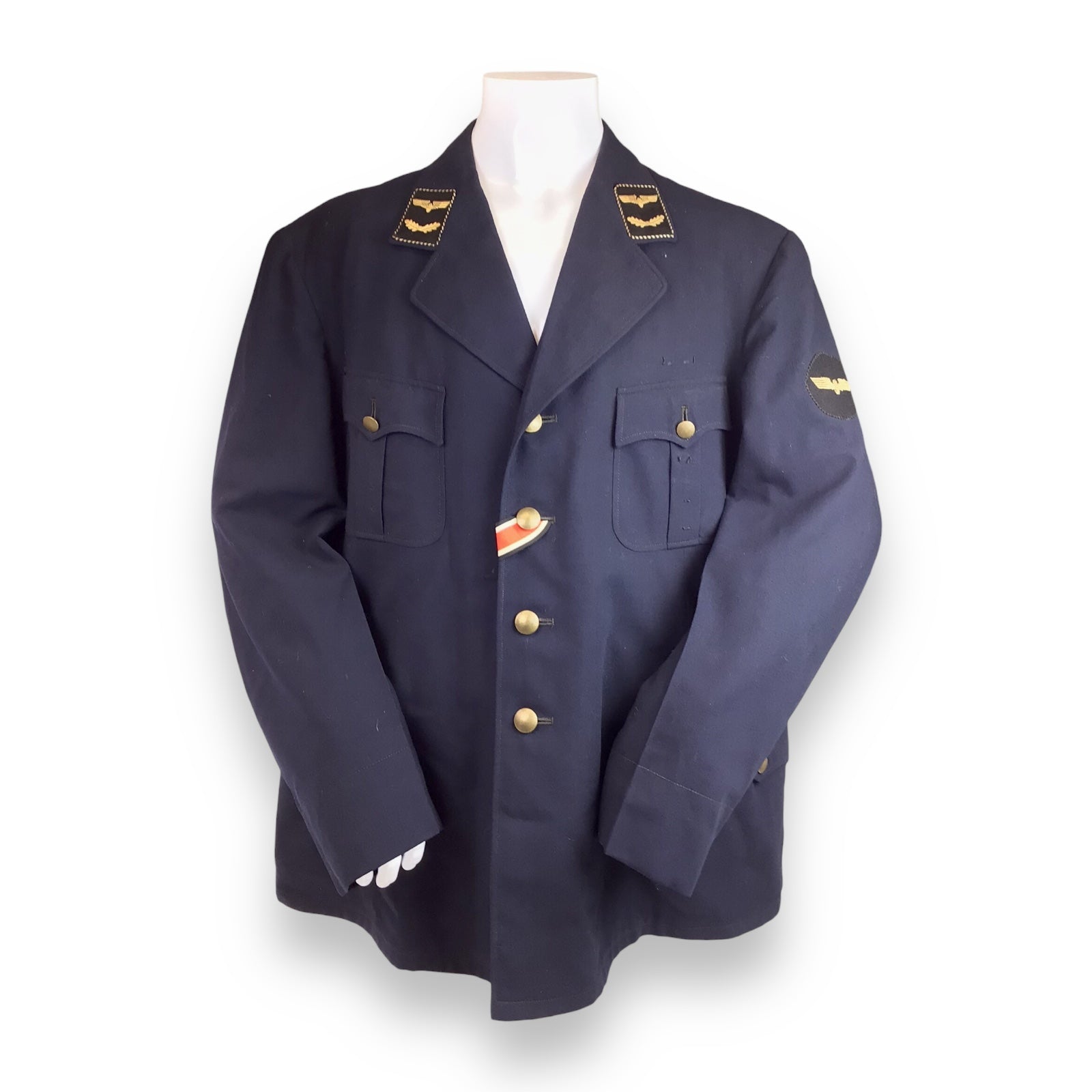 DDR Federal Railroad Officer Jacket w/ Iron Cross – WWII Veteran’s Uniform