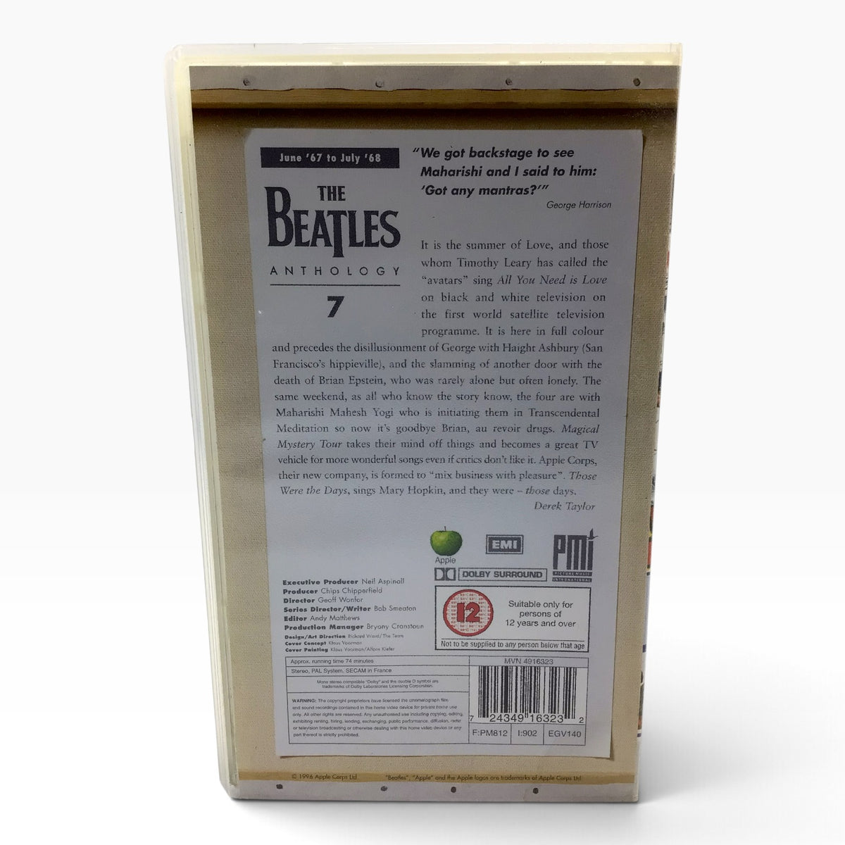 The Beatles Anthology 8-Volume VHS Box Set – 1996 Apple Corps & Capitol Records
