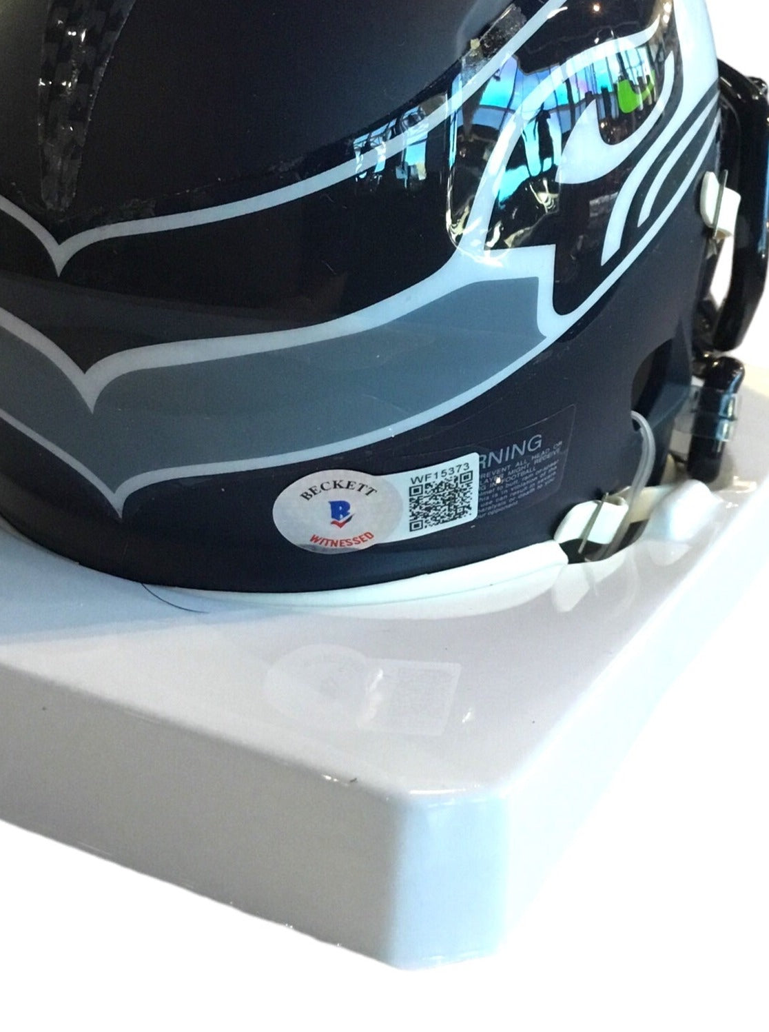 DK Metcalf Sea Hawks Speed Mini Helmet with Beckett Certification DK Metcalf Sea Hawks Speed Mini Helmet with Beckett Certification