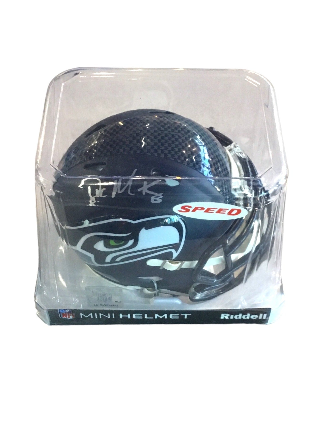 DK Metcalf Sea Hawks Speed Mini Helmet with Beckett Certification DK Metcalf Sea Hawks Speed Mini Helmet with Beckett Certification