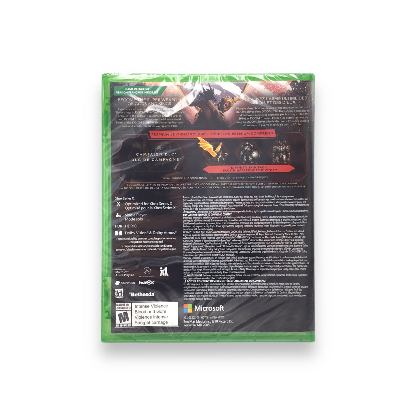 DOOM: The Dark Ages Collector's Bundle (Xbox Series X) Sealed Game