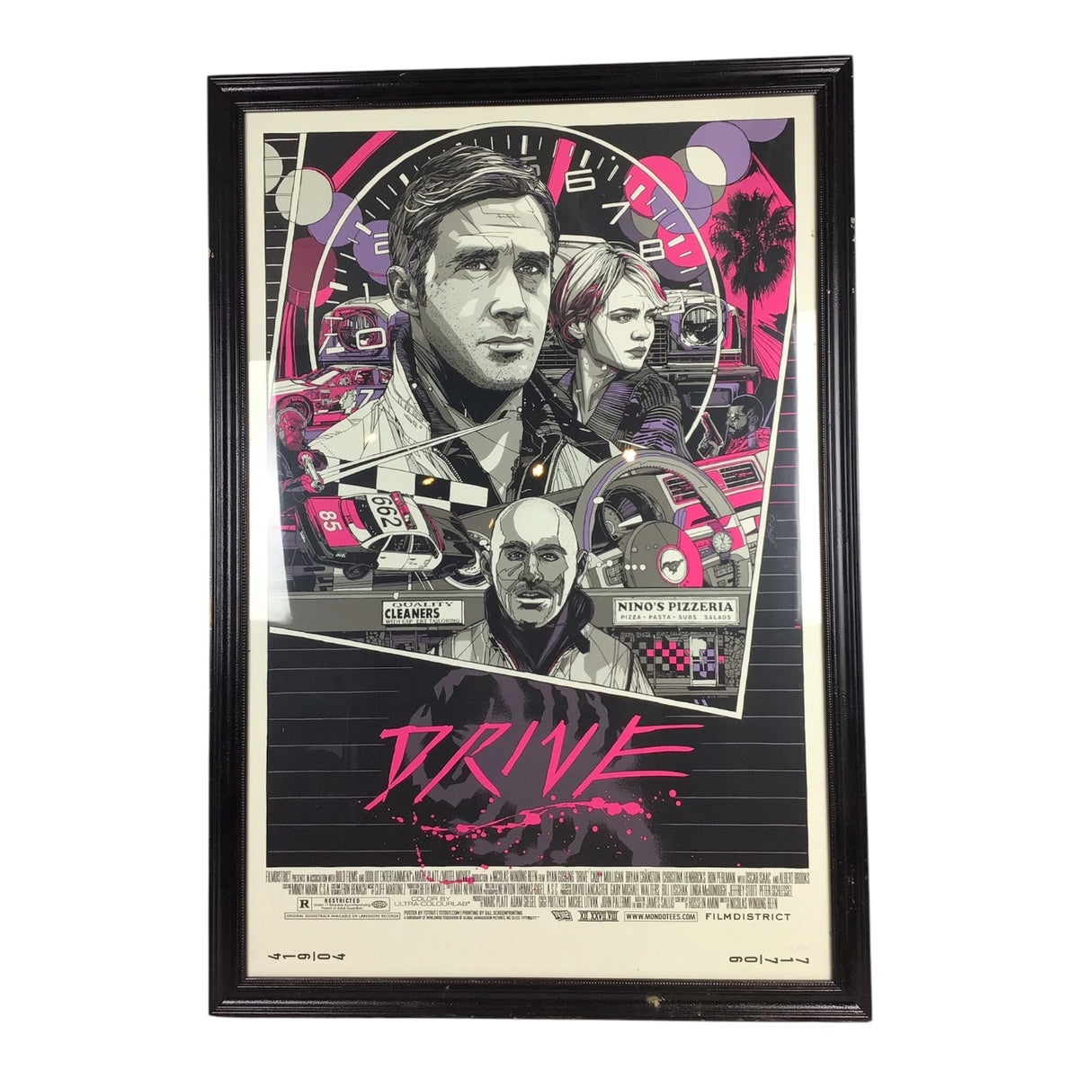 DRIVE (2013) v2 by Tyler Stout Limited Edition 523/585 - Framed Silkscreen Movie Poster
