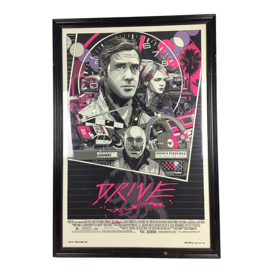 DRIVE (2013) v2 by Tyler Stout Limited Edition 523/585 - Framed Silkscreen Movie Poster
