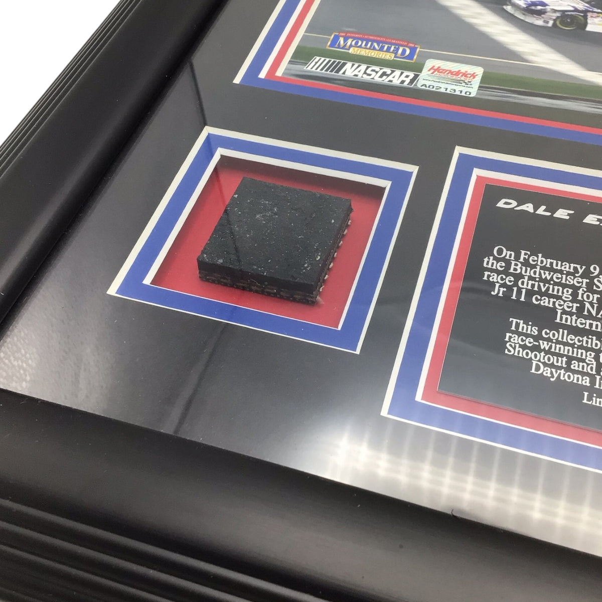 Dale Earnhardt Jr. 2008 Budweiser Shootout Tire & Track Pieced - Framed Limited Edition 88/388