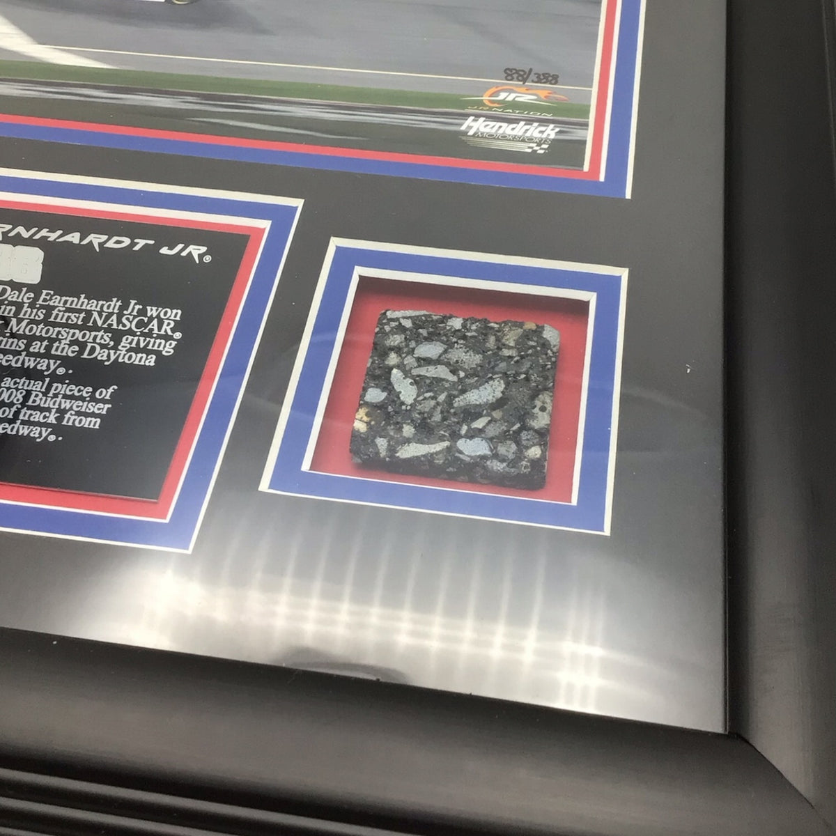 Dale Earnhardt Jr. 2008 Budweiser Shootout Tire & Track Pieced - Framed Limited Edition 88/388