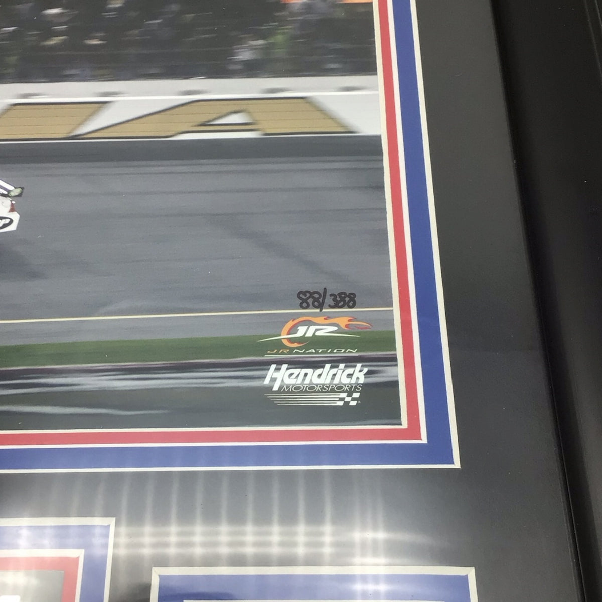 Dale Earnhardt Jr. 2008 Budweiser Shootout Tire & Track Pieced - Framed Limited Edition 88/388