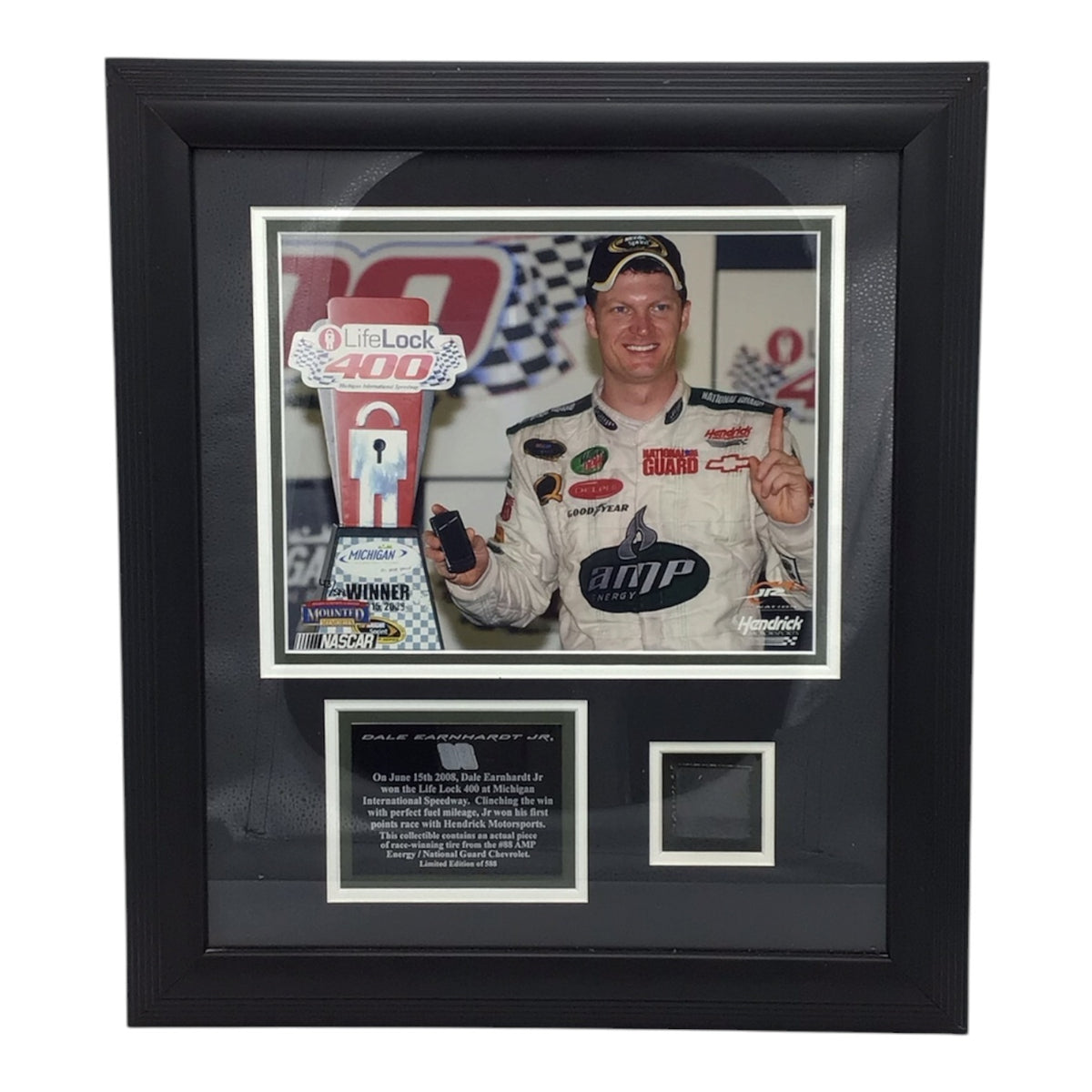 Dale Earnhardt Jr. Life Lock 400 Michigan International Speedway Winning Tire Piece - Limited Edition 43/588