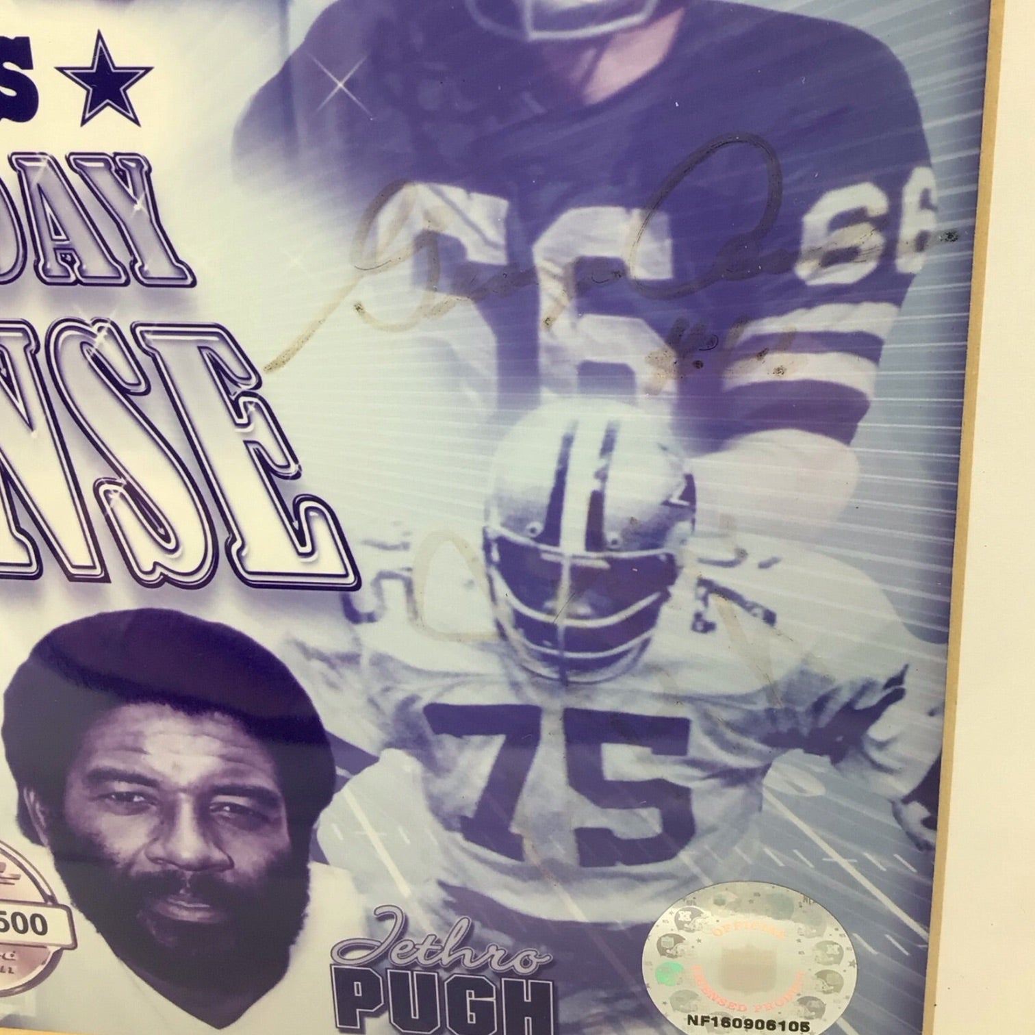 Dallas Cowboy Doomsday Defense Framed Photo - Signed by Mark Elliott