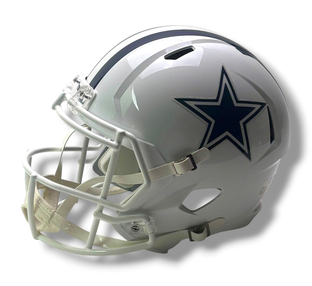 Dallas Cowboys White Speed Replica Football Helmet