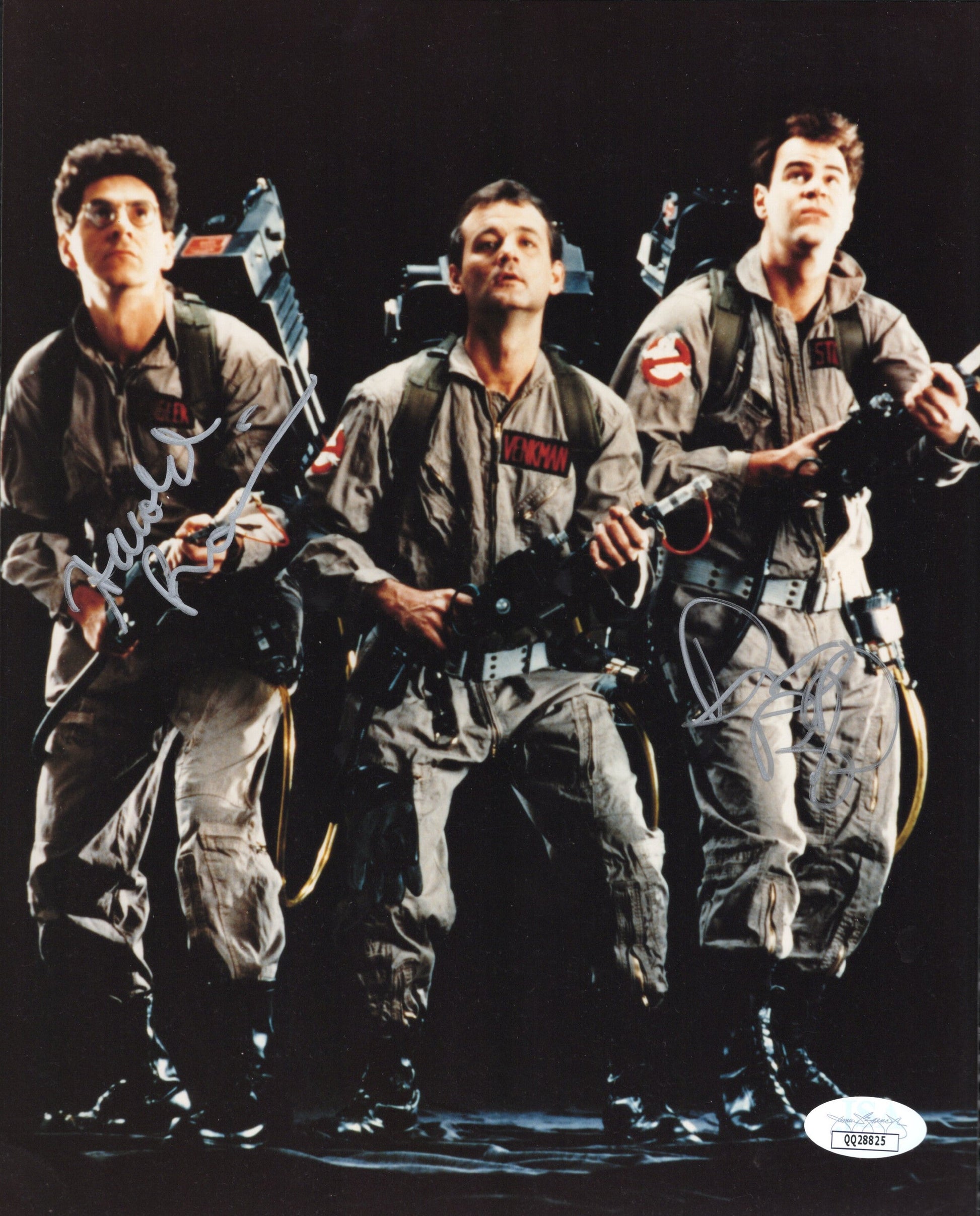 Dan Aykroyd and Harold Ramis in Ghostbusters Signed Photo 8x10, JSA and PSA Letter Double Certified Authentic QQ28825