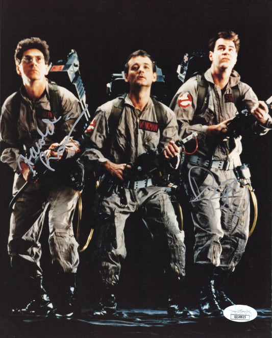 Dan Aykroyd and Harold Ramis in Ghostbusters Signed Photo 8x10, JSA and PSA Letter Double Certified Authentic QQ28825