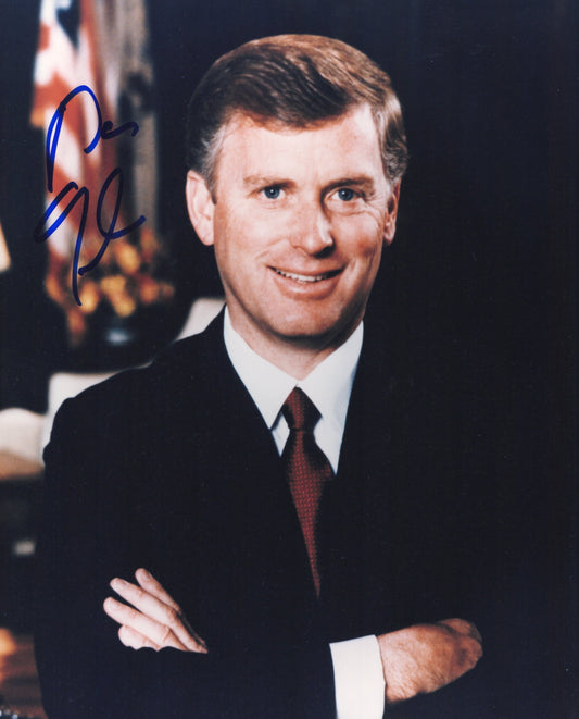 Dan Quayle Signed Photo 8x10 in Blue Suit Vice President to George Bush PSA Certified