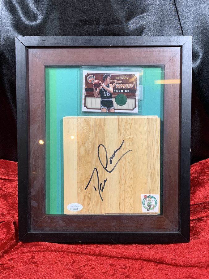 Dave Cowens Autographed Court Floor Shadowbox Boston Celtics JSA Certified NBA