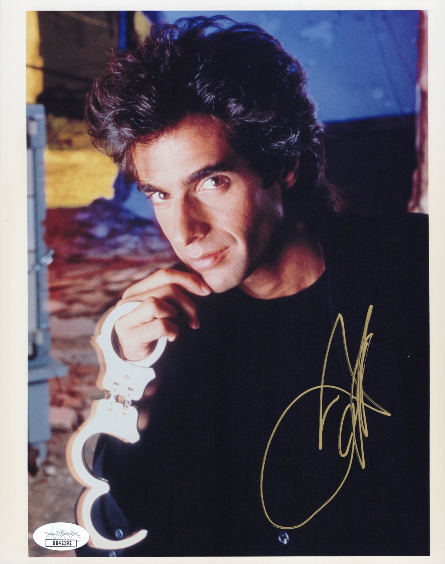 David Copperfield Signed 8x10 Photo with Handcuffs, JSA PSA Certified