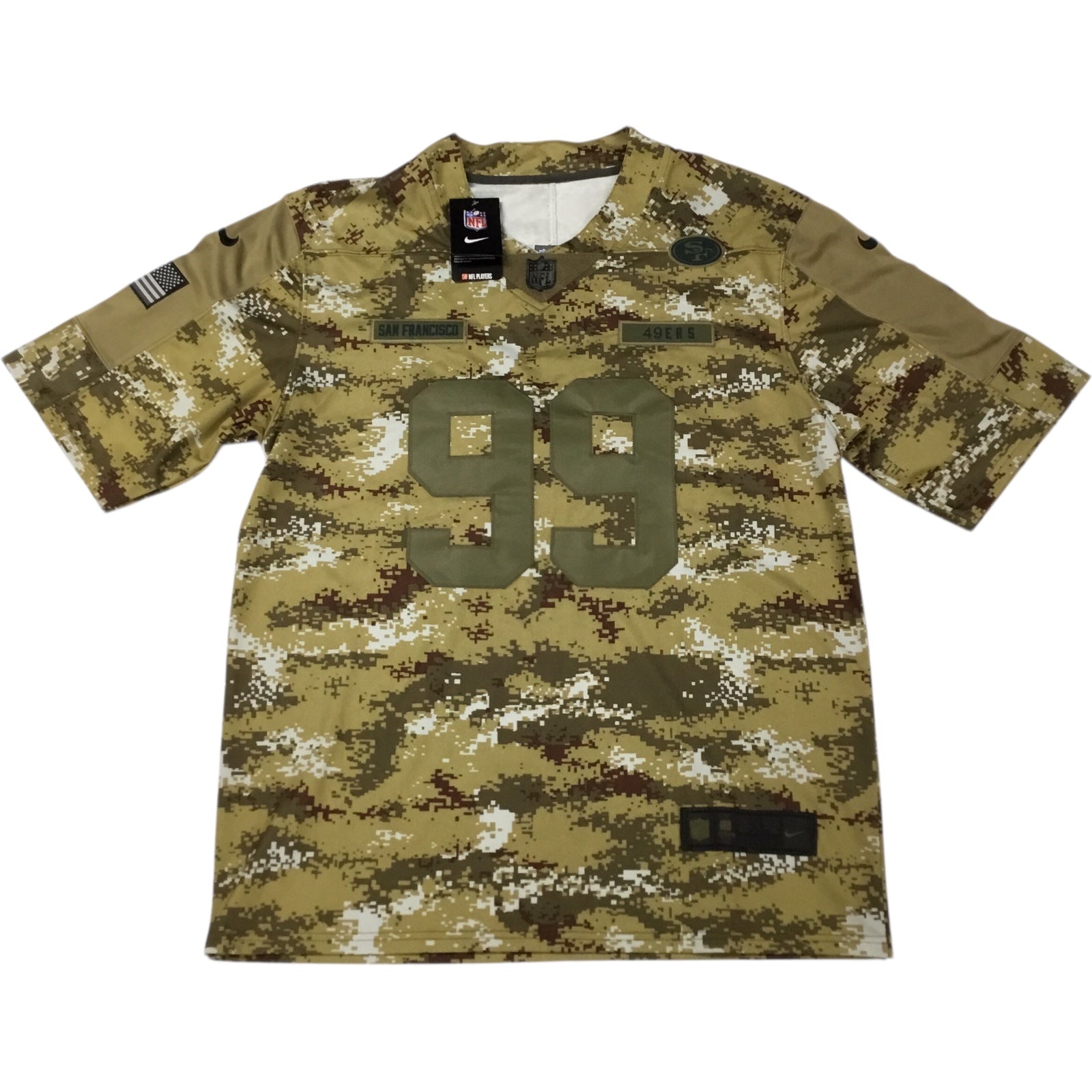 DeForest Buckner Signed San Francisco 49ers Camo Jersey (Beckett COA, Excellent Condition)