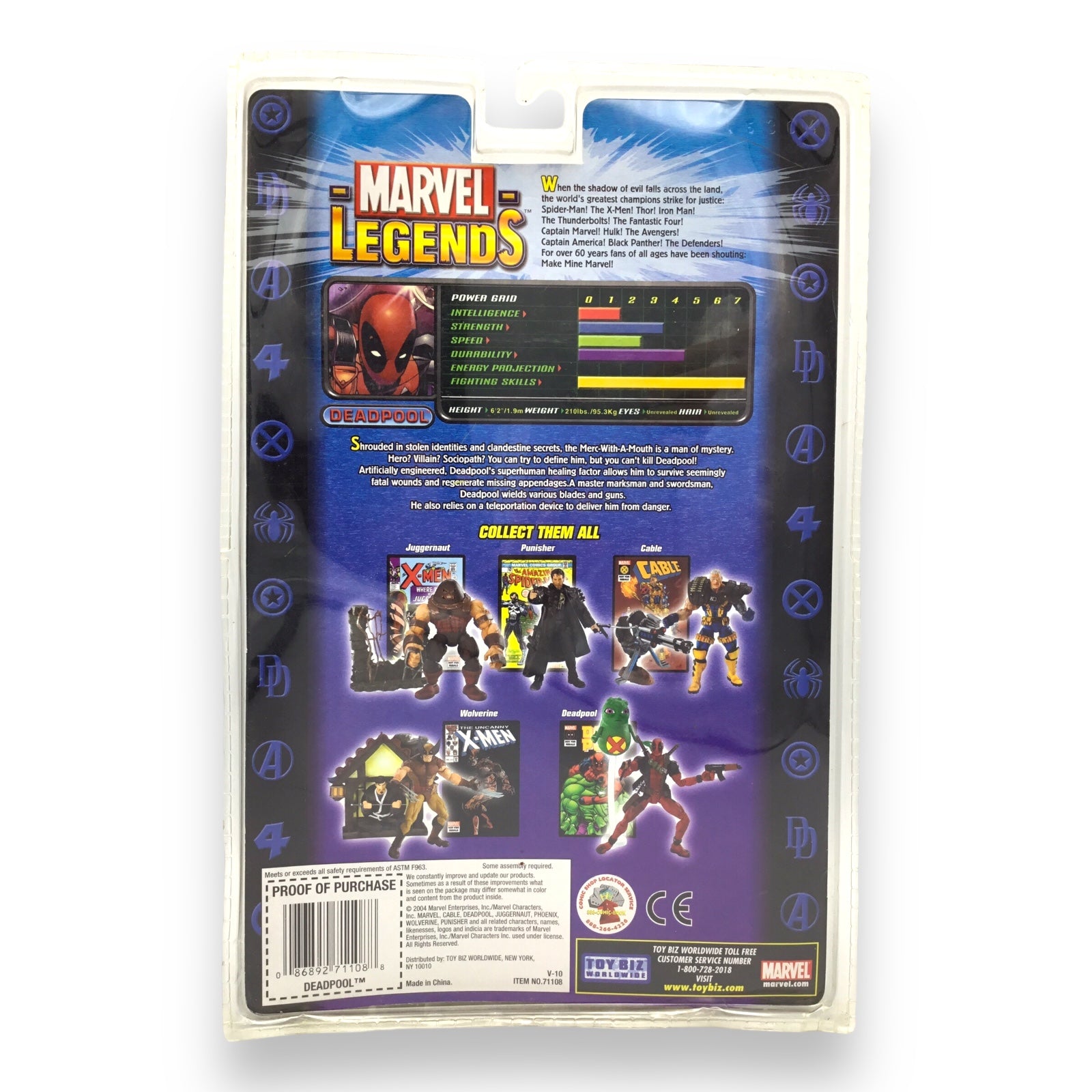 Deadpool (2004) Sealed on Card Marvel Legends Series VI ToyBiz
