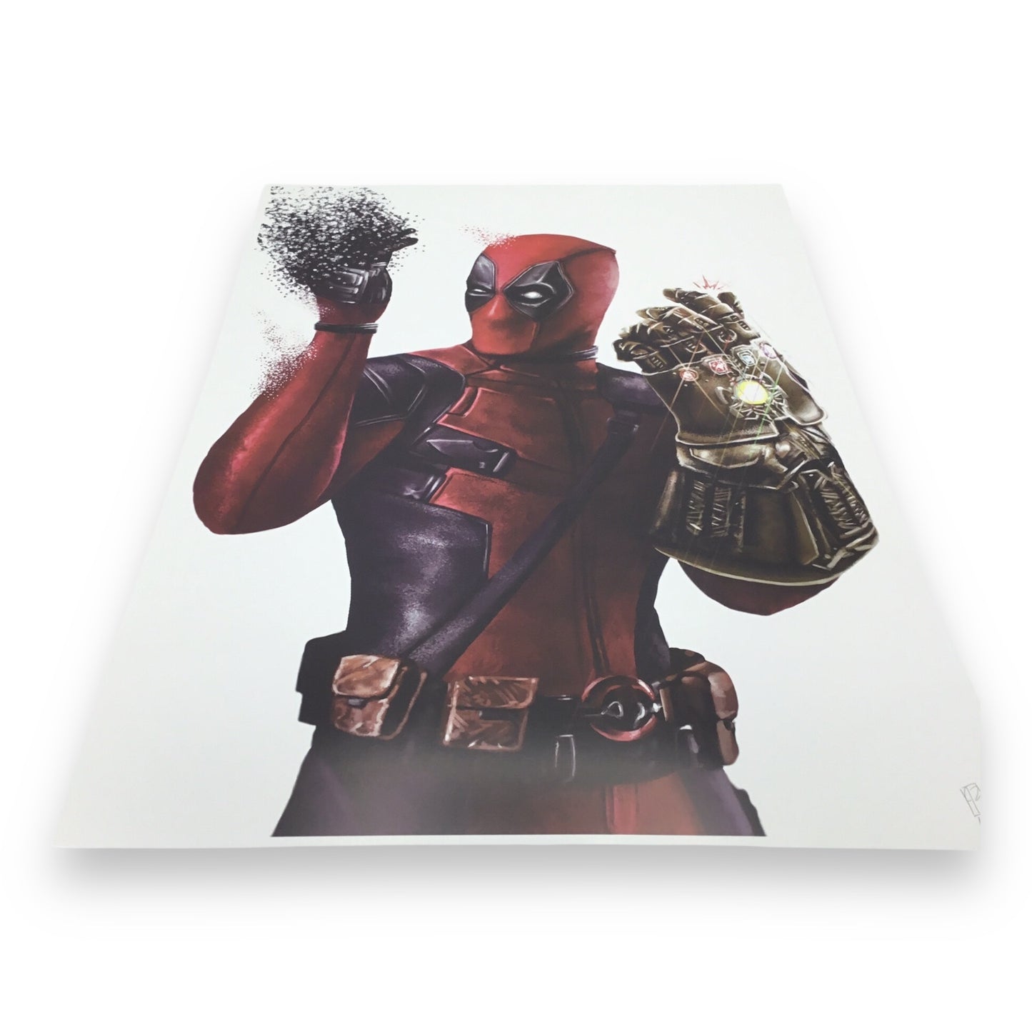 Deadpool with Infinity Gauntlet Poster