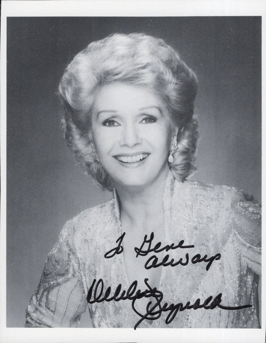 Debbie Reynolds SIgned Photo 5x6.5 B&W Personalized "To Gene, Always", Debbie Reynolds Autograph