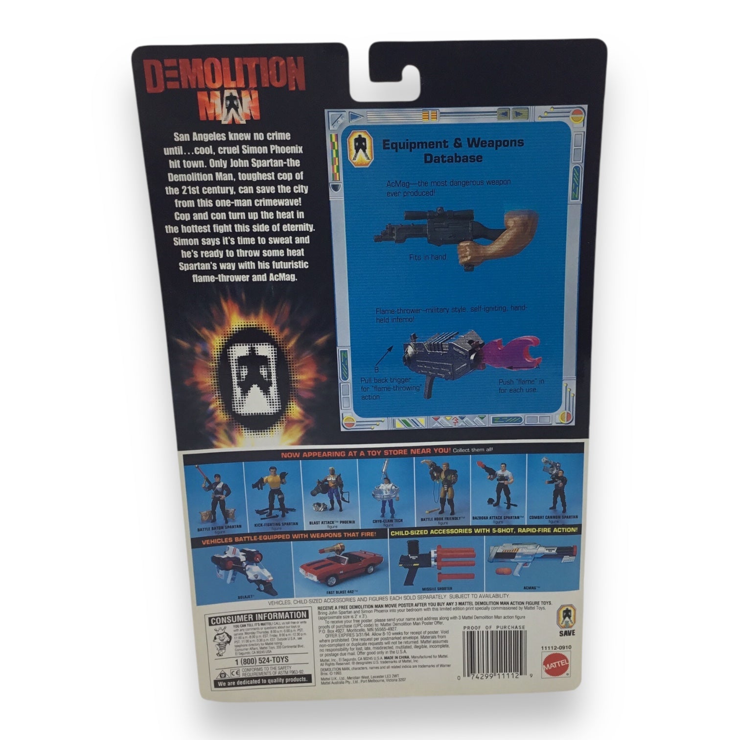 Demolition Man Flame-Throwing Phoenix Action Figure - 1993, New in Box