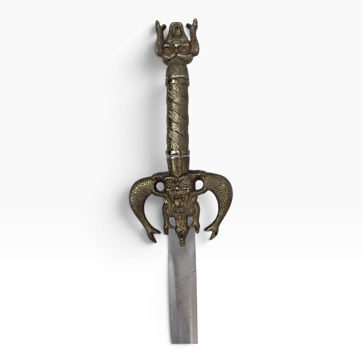 Demon Head Snake Handle Medieval Warrior Vintage 40" Sword – Fantasy Gothic Display