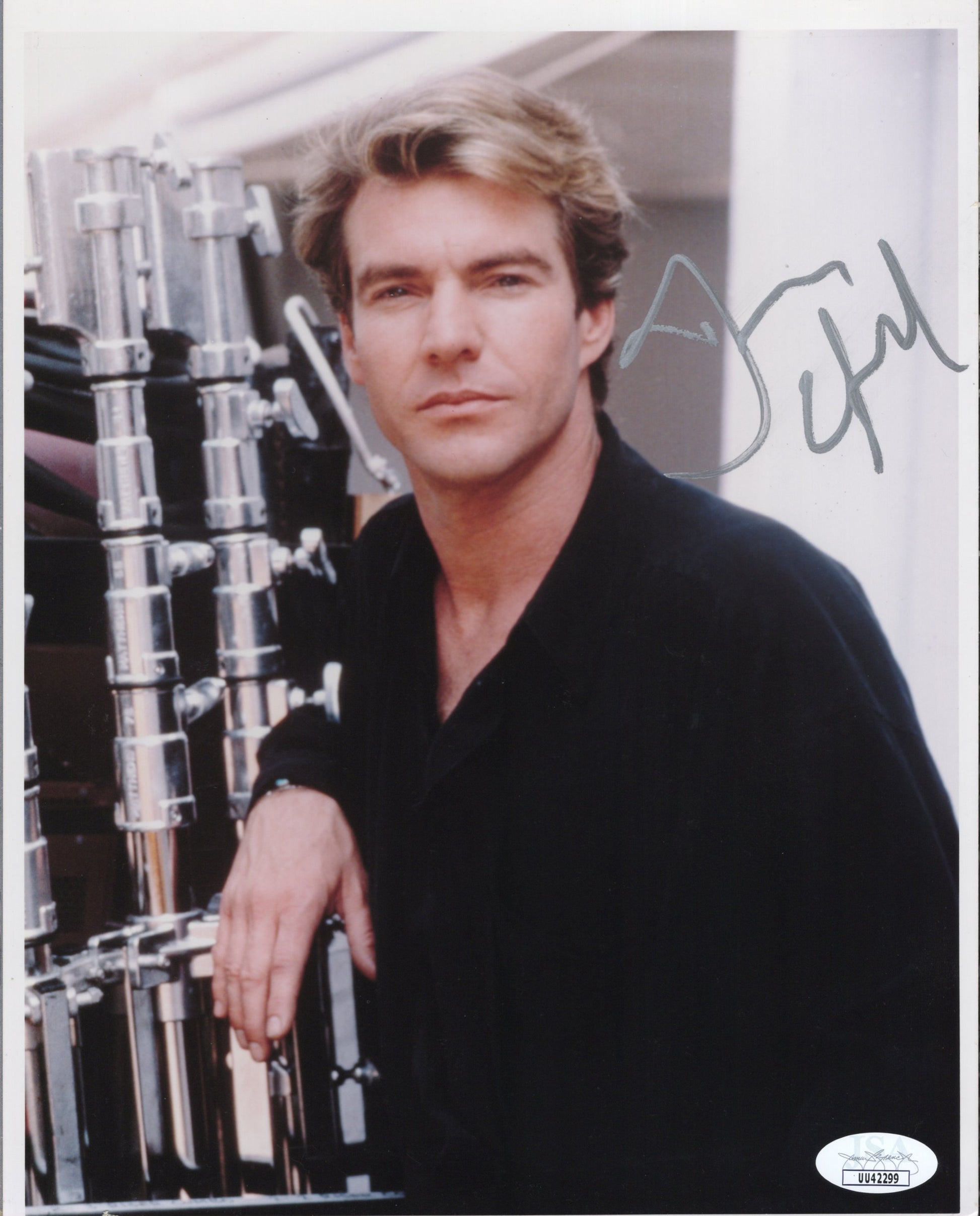 Dennis Quaid Signed Photo 8x10 Rare Early Portrait JSA & PSA Certified