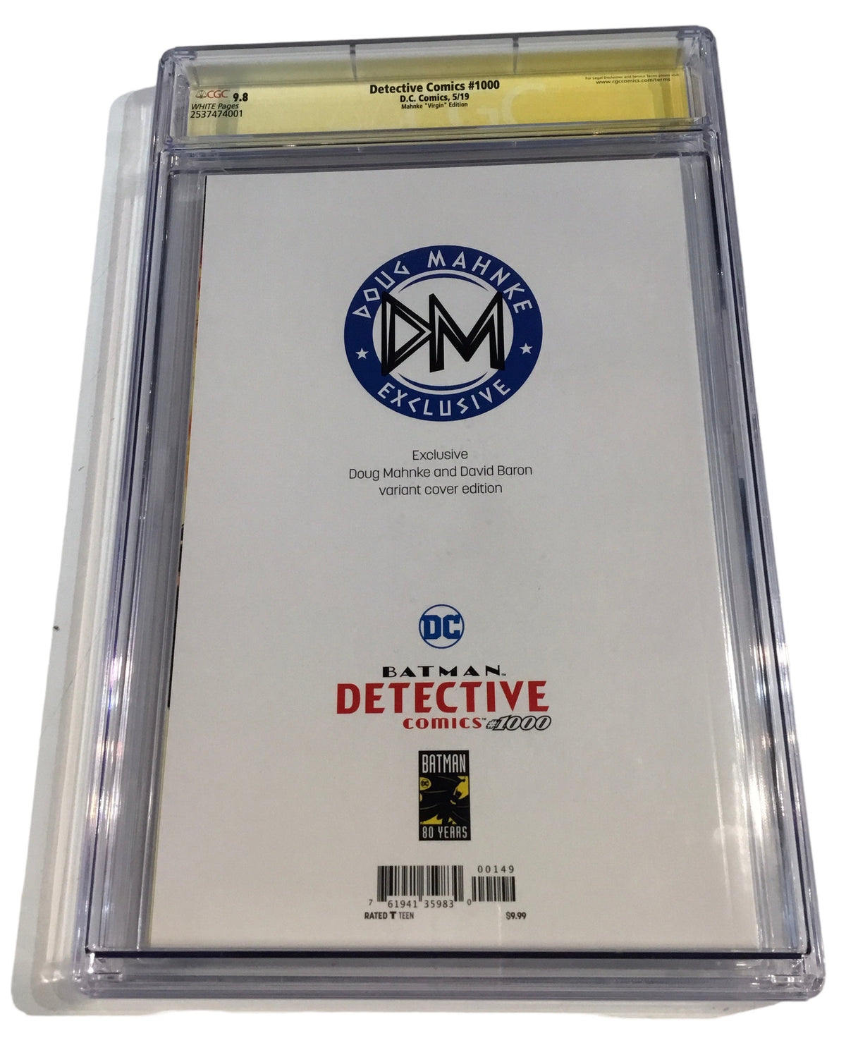 Detectives Signature Detective Comics #1000 - CGC 9.8 Signature by Gleason - Mahnke Virgin ...