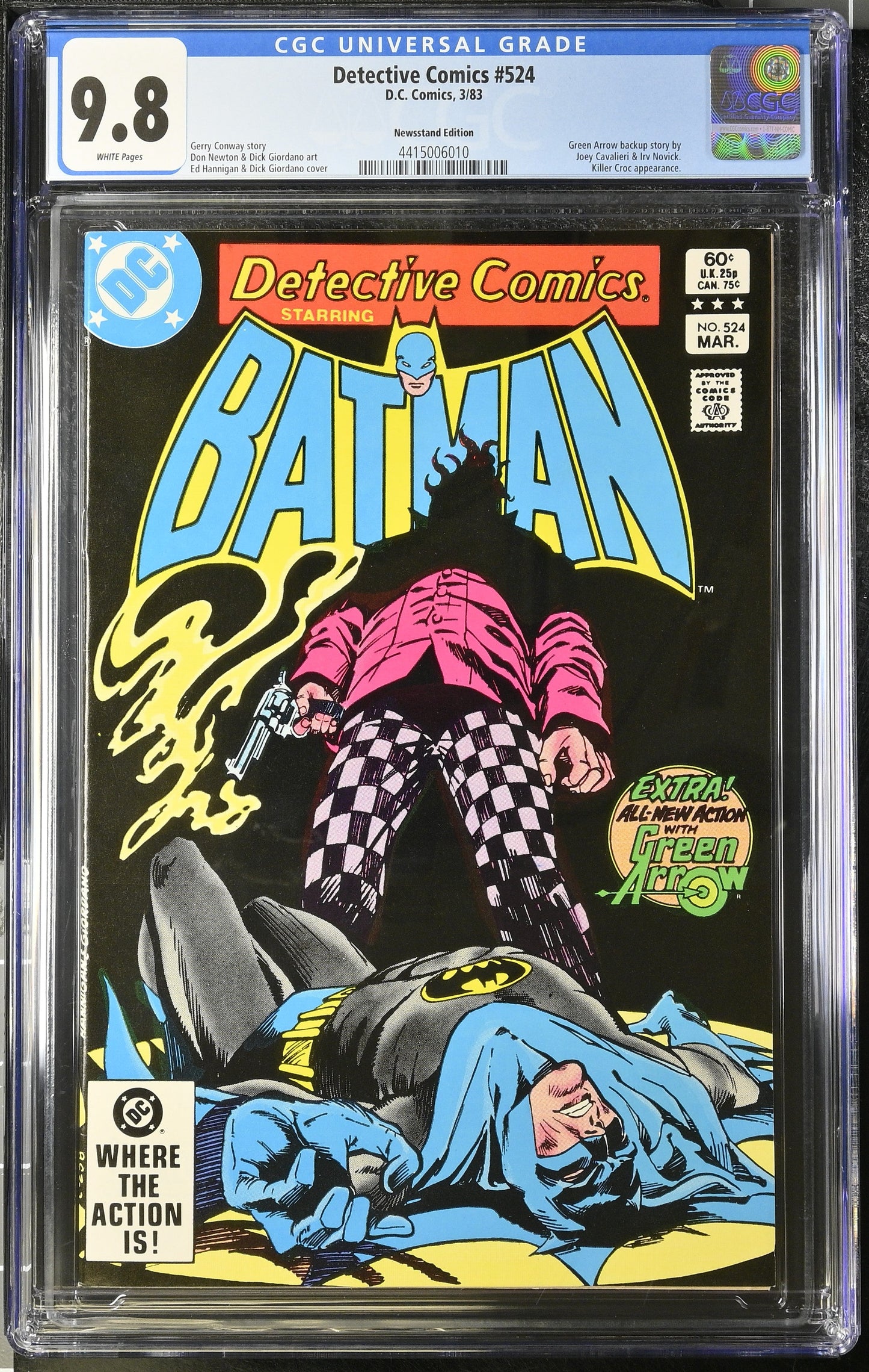 Detective Comics #524 - DC Comics 1983 - CGC 9.8 - First Full Appearance of Killer Croc