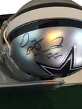 Dez Bryant Cowboys Autographed Mini Helmet Shadowbox w/ Jersey Card + Figure (Gold Card)