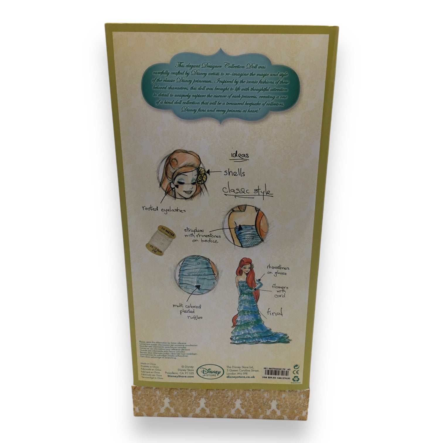 Disney Limited Edition Designer Princess Ariel - New in Box, with Original Gift Bag