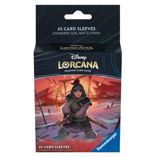 Disney Lorcana TCG: Rise of the Floodborn Card Sleeves – Mulan (65 Pack, Sleeves Only)
