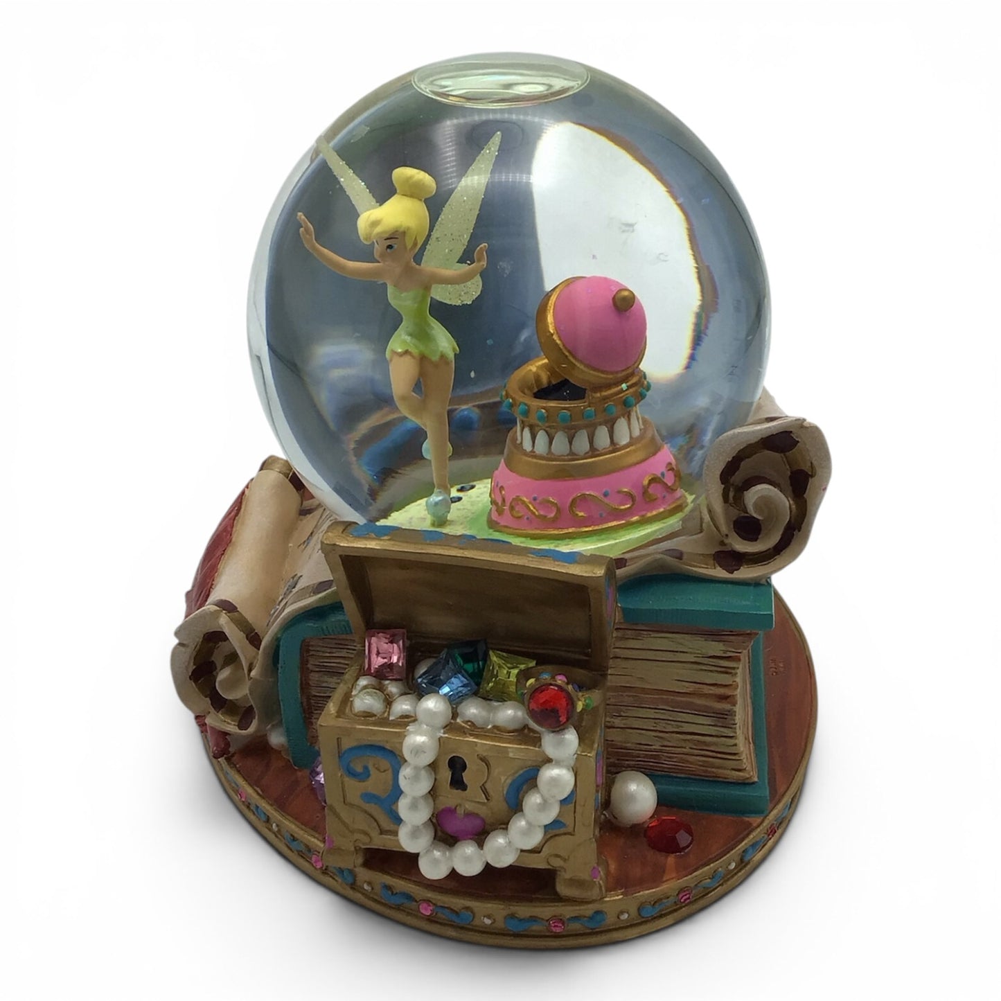 Disney Pater Pan Tinker Bell Treasure Chest Musical Snow Globe - You Can Fly