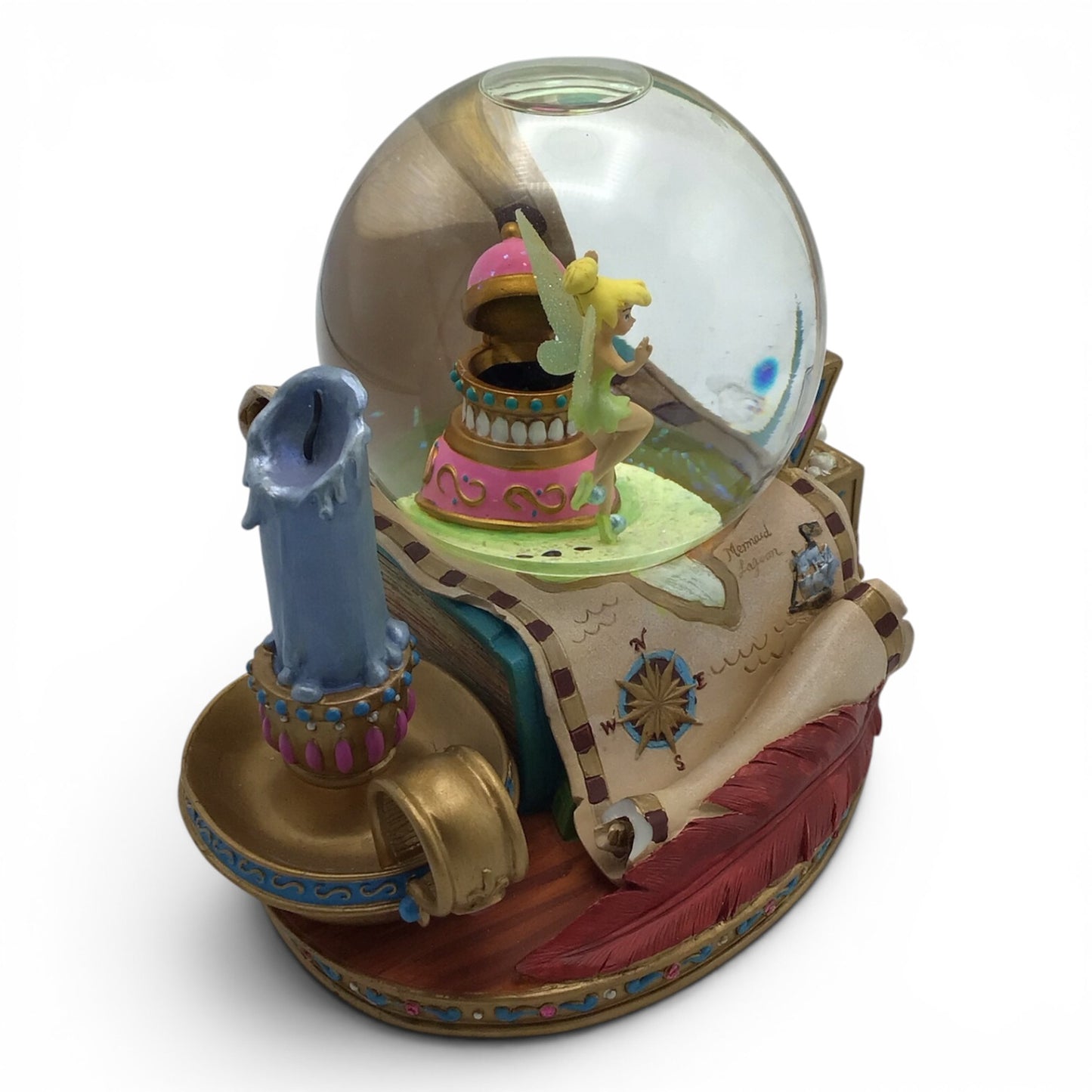 Disney Pater Pan Tinker Bell Treasure Chest Musical Snow Globe - You Can Fly