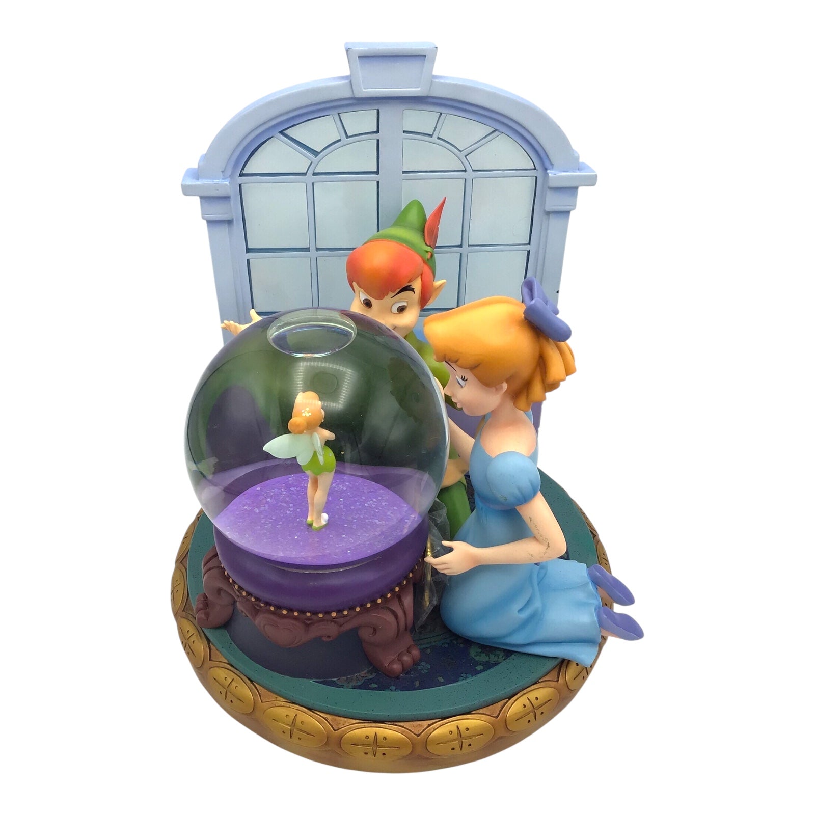 Disney Peter Pan, Wendy & Tinker Bell Musical Snow Globe – "You Can Fly!" Collectible