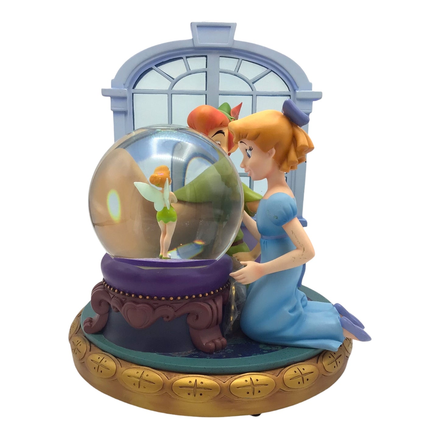 Disney Peter Pan, Wendy & Tinker Bell Musical Snow Globe – "You Can Fly!" Collectible
